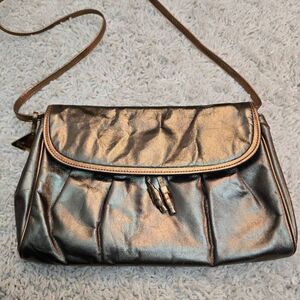 Vintage 90s Liz Claiborne Metallic Bronze Purse